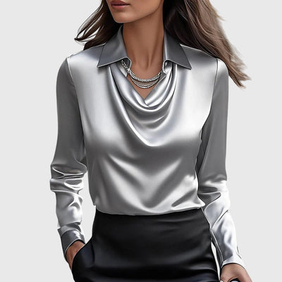 Cynthia – Satin Drape Blouse