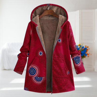 Selena | Patterned Fleece-Lined Coat