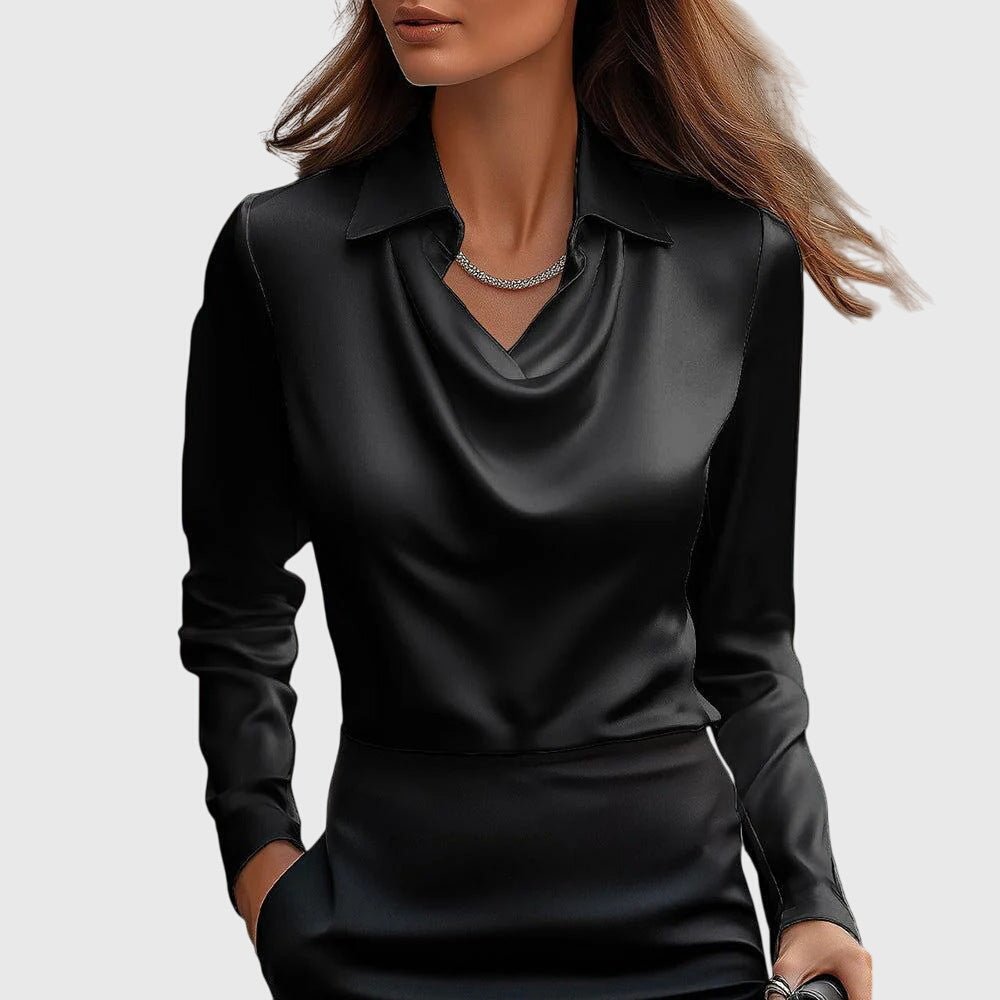 Cynthia – Satin Drape Blouse