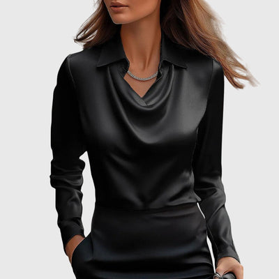 Cynthia – Satin Drape Blouse