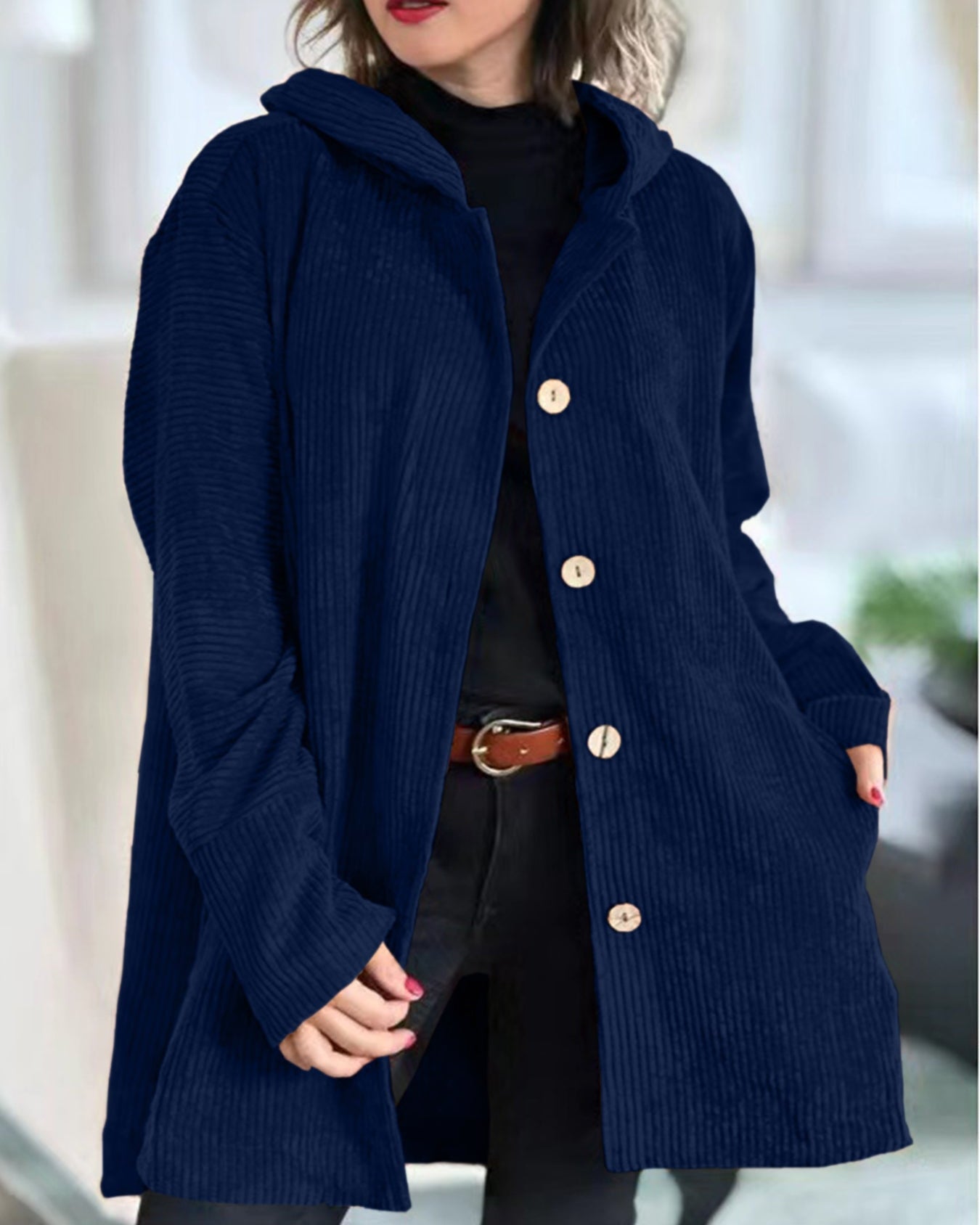 Chelsea | Cozy Corduroy Hooded Jacket