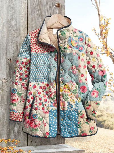 Charming Floral Quilted Jacket