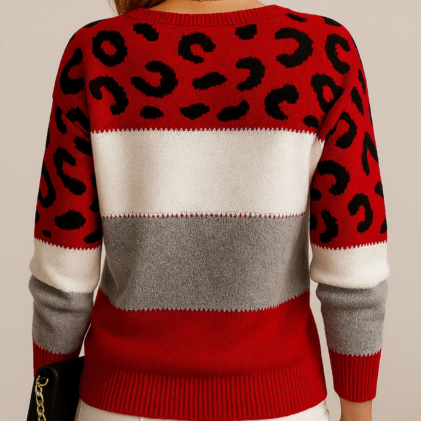 Cledelyn - Leopard Print Casual Jumper