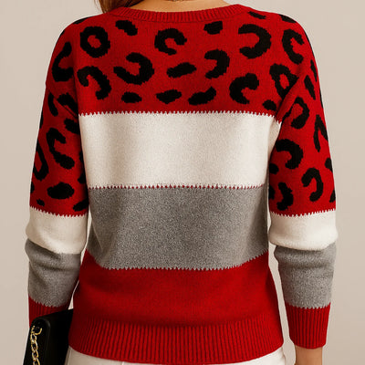 Cledelyn - Leopard Print Casual Jumper