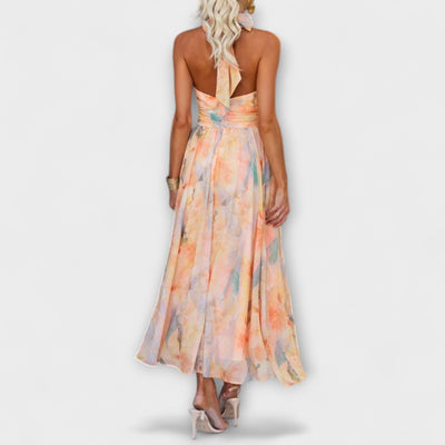 Ofelia | Watercolor Print Maxi Dress