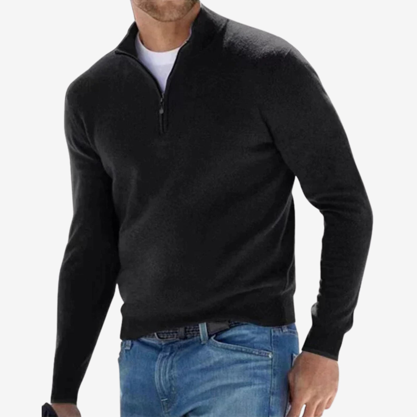 Jason | Italian Men’s Sweater with Zipper
