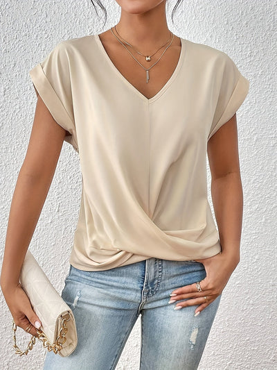 Maia | Twist Front V-Neck Top