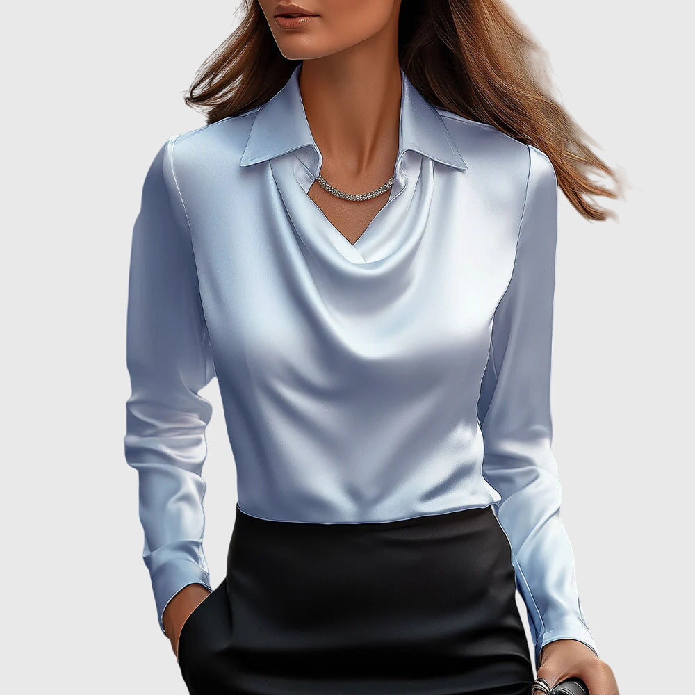 Cynthia – Satin Drape Blouse