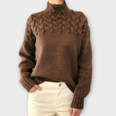 Kathrin | Women's Sweater with Cable Knit Detail