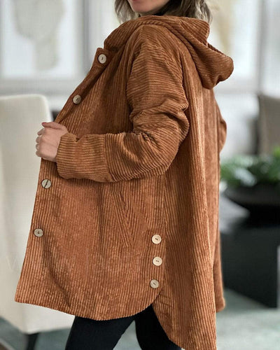Floryn | Cozy Corduroy Hooded Jacket