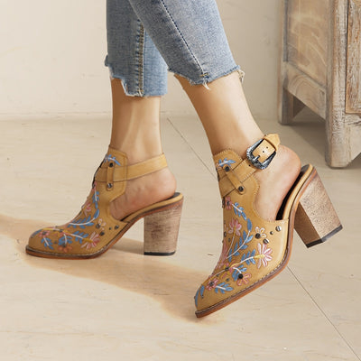 Rosine | Vintage Floral Ankle Boots