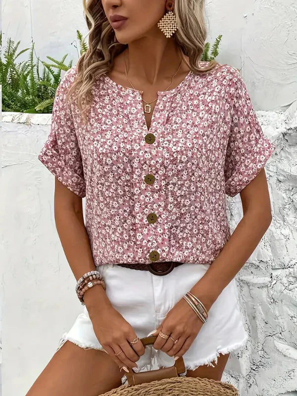 Altaira | Floral Button-Up Blouse