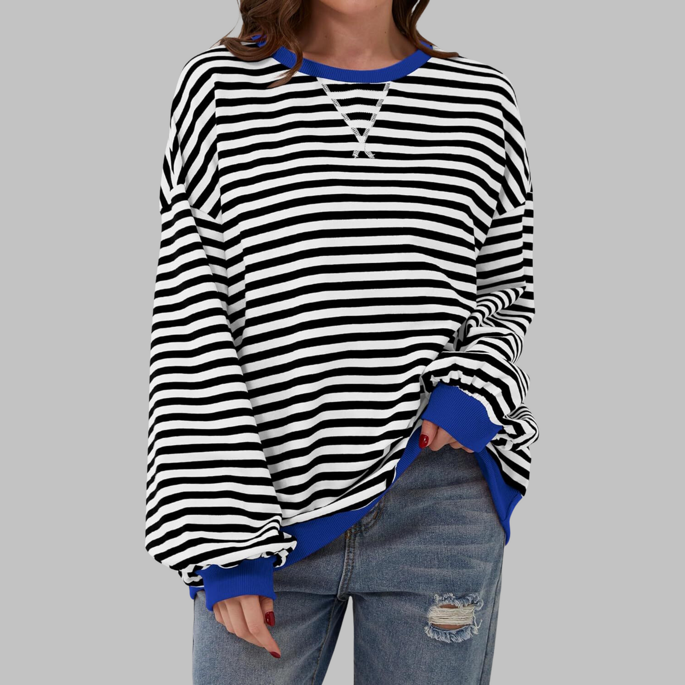 Charis | Casual Striped Sweatshirt