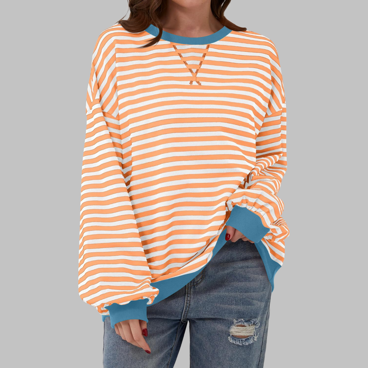 Charis | Casual Striped Sweatshirt