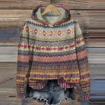 Uvelia | Ethnic Retro Hoodie