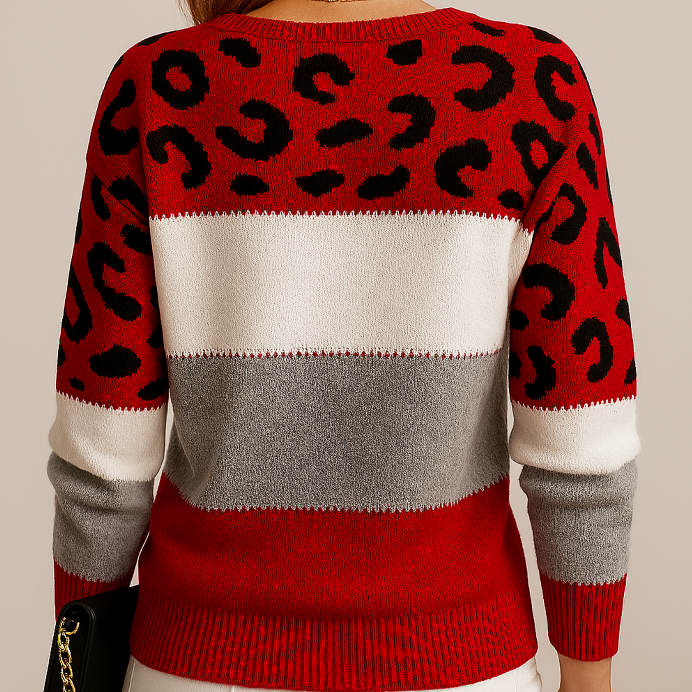 Cledelyn - Leopard Print Casual Jumper