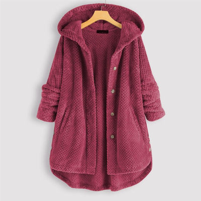 Jesse | Winter Hooded Double-faced Fleece Coat