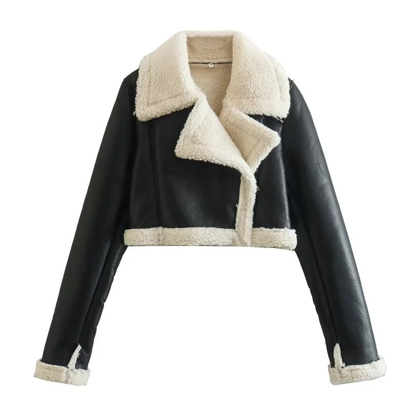 Bloom | Fur Fleece Double-sided Short Jacket