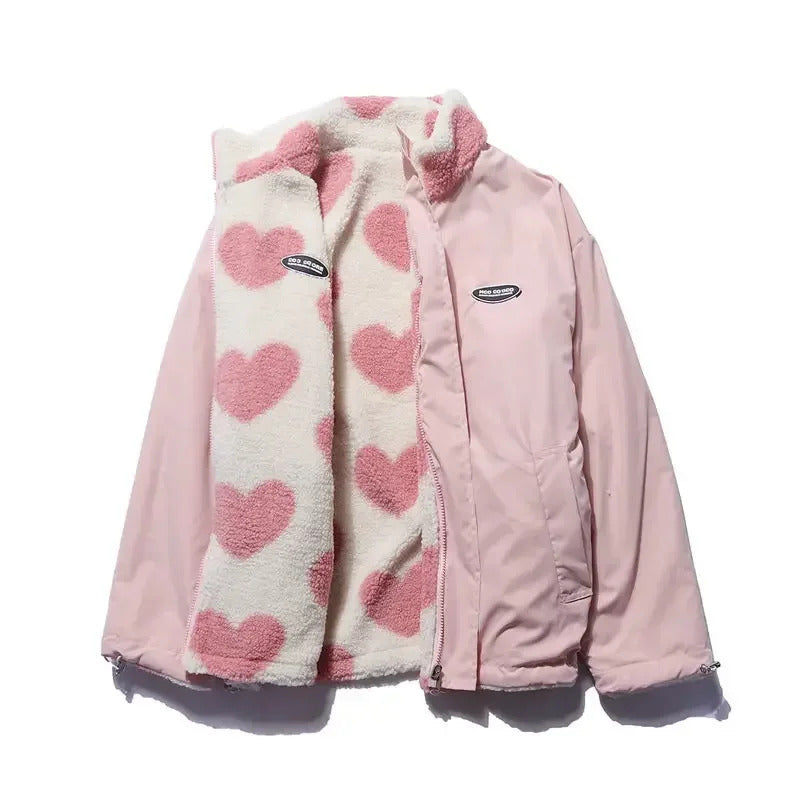 Olive - Reversible Heart Jacket