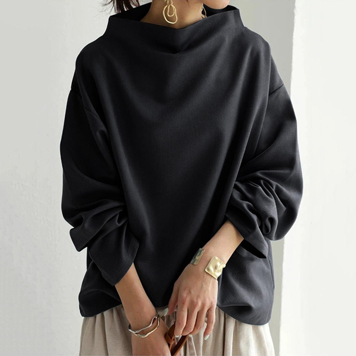 Wanda – High-Neck Knit Jumper