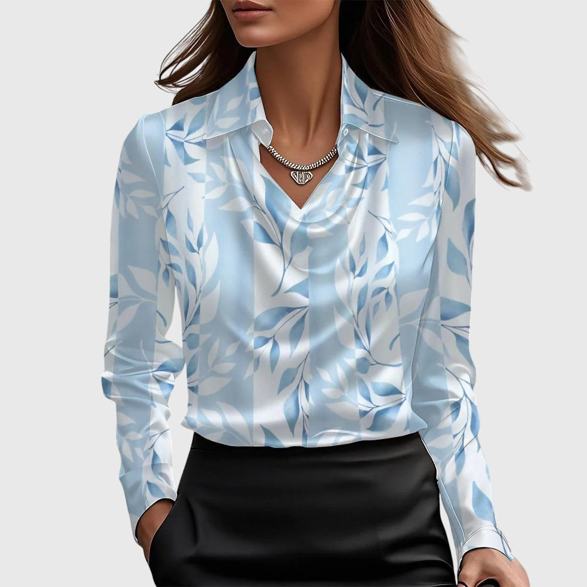 Cynthia – Satin Drape Blouse