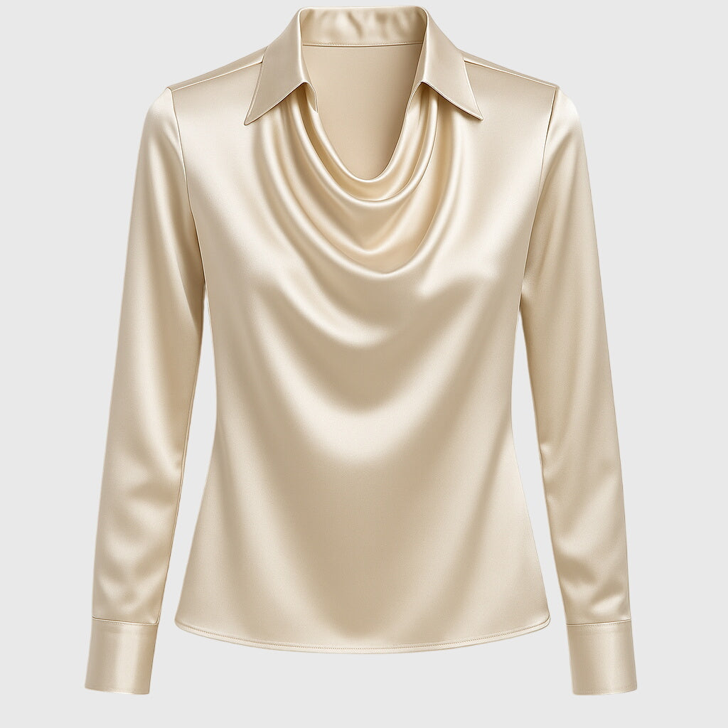 Cynthia – Satin Drape Blouse