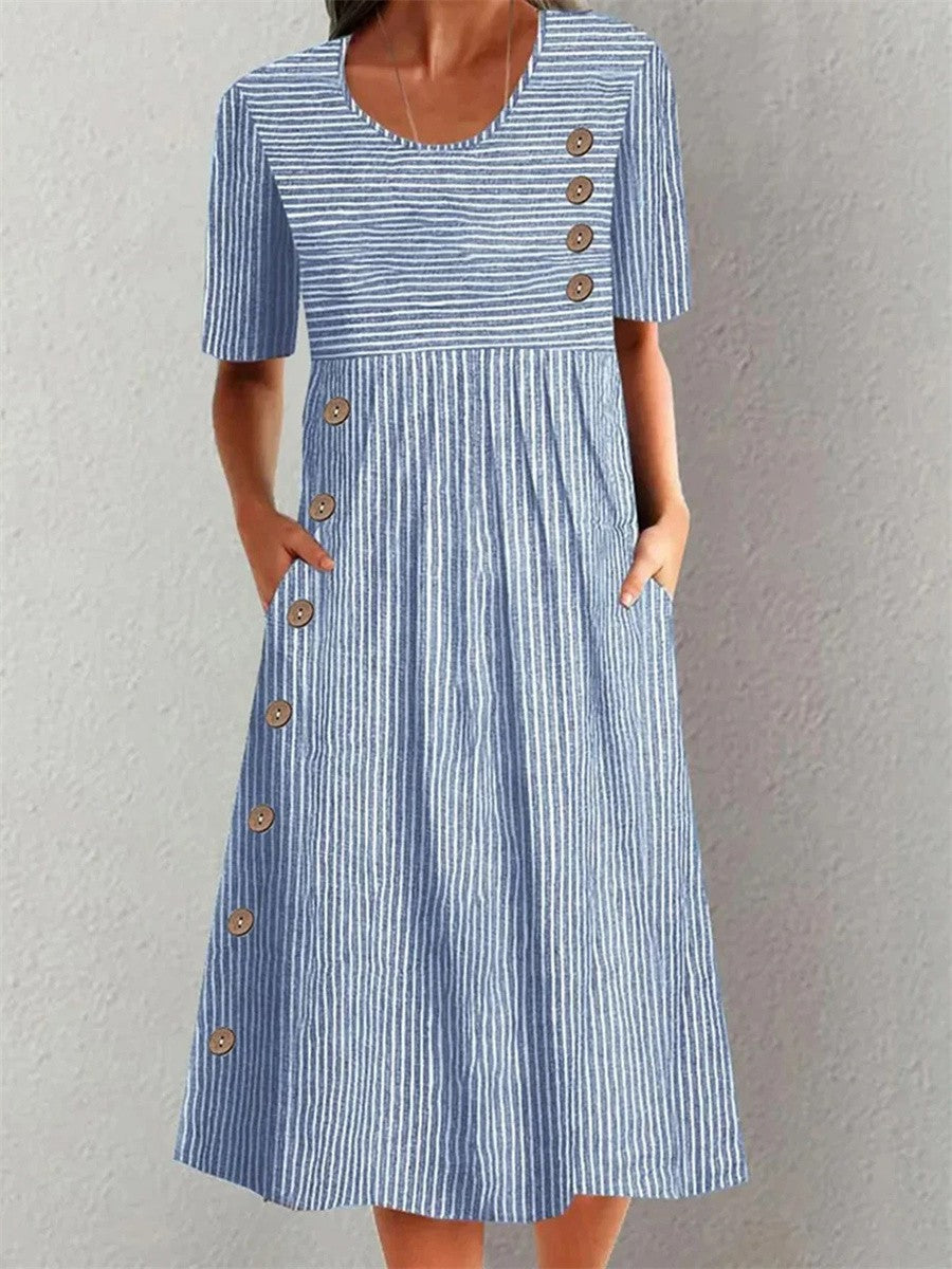 Lenna | Striped Midi Dress
