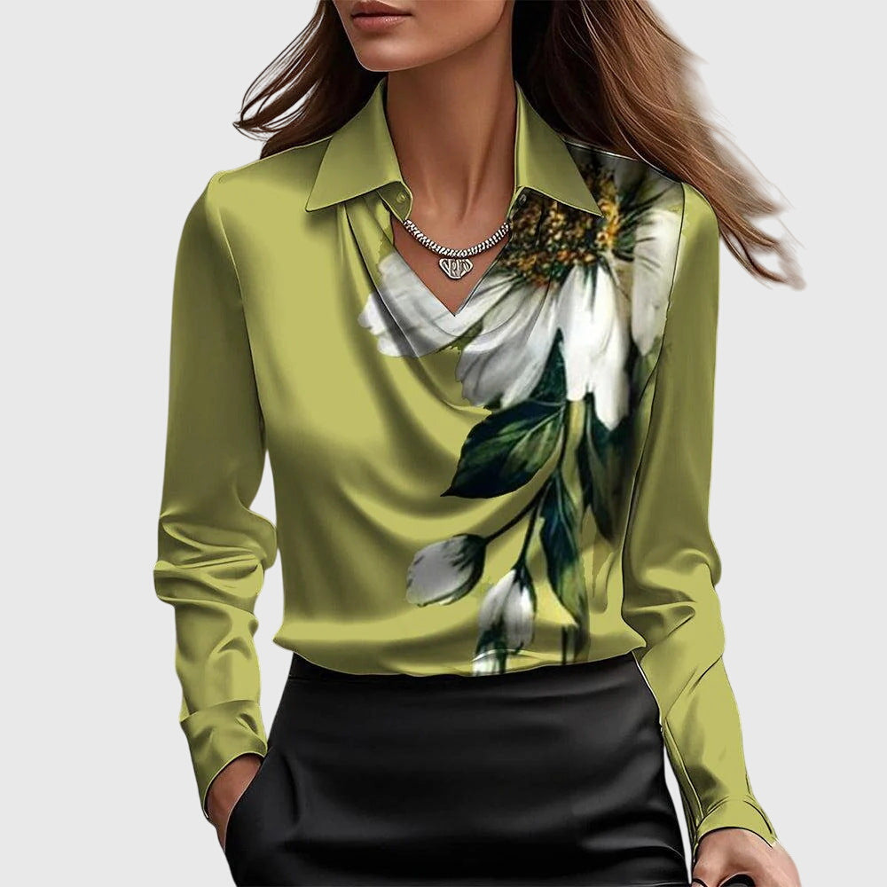 Cynthia – Satin Drape Blouse